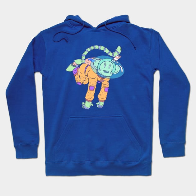 Monkey - Bot In Space Hoodie by JbombCreative